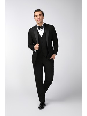 Kiğılı 6 Drop Regular Fit Standart Kesim Mono Yaka Yelekli Smokin & Damatlık