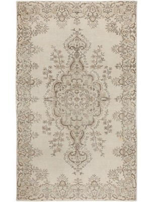 Atina Bej Eskitme Yün Modern Desenli Yün Hav Toz Vermez Leke Tutmayan Salon Yolluk Mutfak El Dokuma Halı