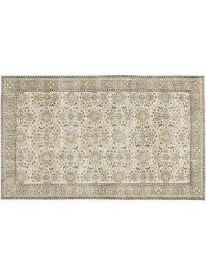 Bej Eskitme Yün Modern Desenli Yün Hav Toz Vermez Leke Tutmayan Salon Yolluk Mutfak El Dokuma Halı