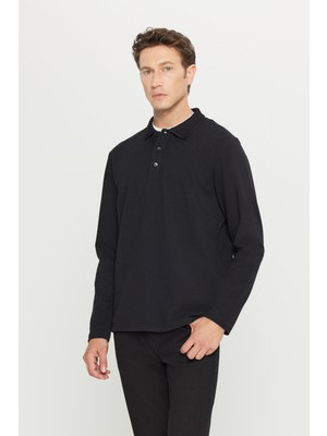 Altınyıldız Classics %100 Pamuk Standart Fit Normal Kesim Polo Yaka Sweatshirt