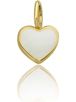 Beyaz Kalp Charm
