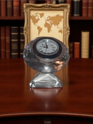 Kristal Saat Dekoratif Obje ve Biblo Süs