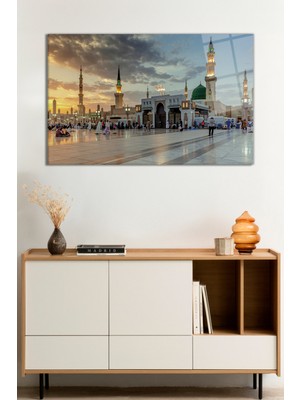 Mescid-I Nebevi Hz. Muhammed'in Kabri Cam Tablo, Dini Islami, Dayanıklı Kırılmaz Cam, Hediyelik