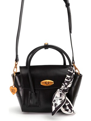 Levidor 930459 Kadın Fular Detaylı Omuz Çantası Siyah