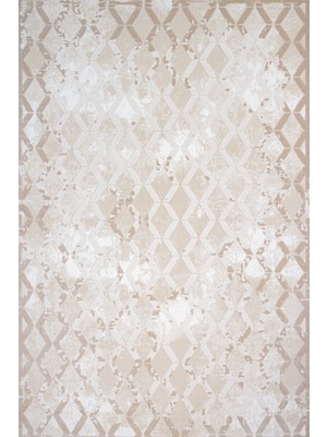 Hali.Net 120x120 cm Krem Violet Pamuk Yıkanabilir Etnik Halı | Yatak Odası Çocuk Odası Salon Halısı | Leke Tutmaz Hipoalerjenik Çabuk Kuru | CREA_VİOLET-7558V