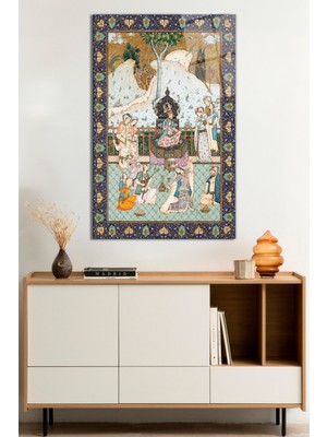 Eğlenen Kral Minyatürü Cam Tablo, Darbelere Dayanıklı Kırılmaz Cam, Hediyelik