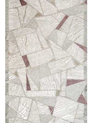 Geometrik Bej Pamuk Kare Modern Desenli Pamuk Makinada Yıkanabilir Hav Toz Vermez Leke Tutmayan Kaymaz Taban Dijital Makine Baskı Salon Yolluk Mutfak Halı