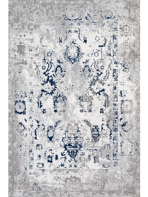 Hali.Net 120x120 cm Gri Silver Pamuk Yıkanabilir Etnik Halı | Yatak Odası Çocuk Odası Salon Halısı | Leke Tutmaz Hipoalerjenik Çabuk Kuru | CREA_SİLVER-16558