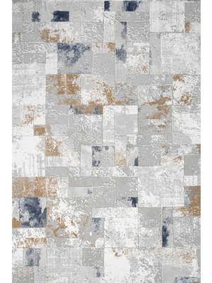 Geometrik Krem Pamuk Kare Modern Desenli Pamuk Makinada Yıkanabilir Hav Toz Vermez Leke Tutmayan Kaymaz Taban Dijital Makine Baskı Salon Yolluk Mutfak Halı