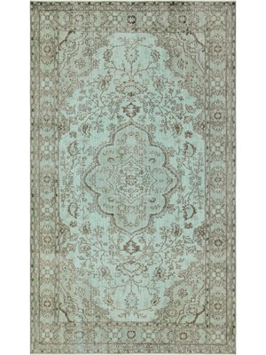 Bespoky 164x282 cm El Dokuma Mavi Yün Halı | El Yapımı Klasik Salon Halısı | %100 Doğal Yün | UNİQUE-34282