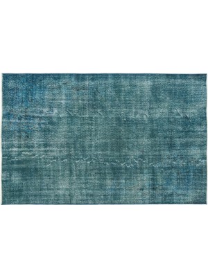 Bespoky El Dokuma Turkuaz Yün Halı | El Yapımı Klasik Salon Halısı | %100 Doğal Yün