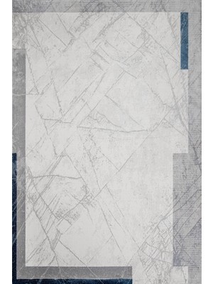 Bespoky 80x150 cm Gri Stn Modern Stone Yıkanabilir Halı | Mutfak Balkon Yatak Odası Halısı | Leke Tutmayan Kaymaz | STN_SCALA-006G