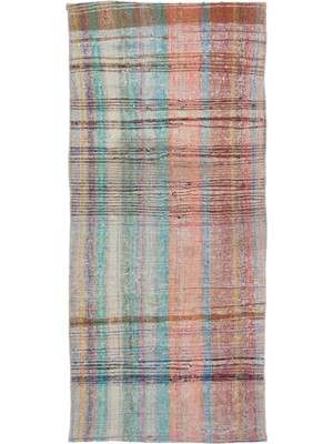 Girit Bej Çizgili Yün Modern Desenli Yün Hav Toz Vermez Leke Tutmayan Salon Yolluk Mutfak El Dokuma Halı