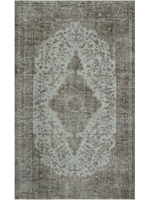 Bespoky 167x281 cm Bej Açık Gri Medalyonlu Klasik Bitkisel Halı | Salon Yatak Odası Halısı | UNİQUE-34367