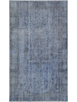 Atina Turkuaz Eskitme Yün Modern Desenli Yün Hav Toz Vermez Leke Tutmayan Salon Yolluk Mutfak El Dokuma Halı