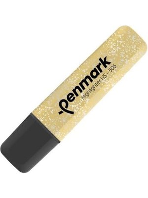 Penmark HS-505-13 Fosforlu Kalem Metalik Simli Gold
