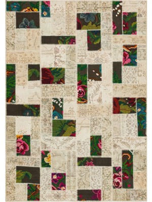 Bespoky 162x234 cm El Dokuma Çok Renkli Yün Halı | El Yapımı Klasik Salon Halısı | %100 Doğal Yün | UNİQUE-35440