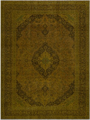 Hali.Net 289x390 cm Bej Hardal Sarısı Bitkisel Klasik Oryantal Medalyonlu Halı | Salon Yatak Odası Halısı | Hav Vermez | UNİQUE-24588