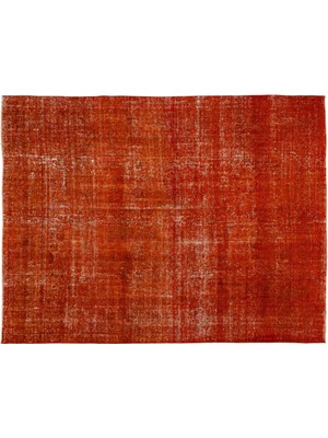 Turuncu Eskitme Yün Modern Desenli Yün Hav Toz Vermez Leke Tutmayan Salon Yolluk Mutfak El Dokuma Halı