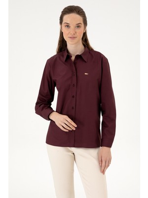 U.s. Polo Assn. Kadın Plum Gömlek Desenli 50316699-VR177