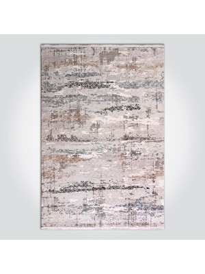 Hali.Net 80x150 cm Kahverengi Bej Soyut Modern Soyut Yıkanabilir Halı | Yatak Odası Mutfak Halısı | Leke Tutmaz Hipoalerjenik | FARAH-FV02K