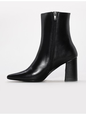 Hakiki Deri  Kadın Kalın Topuklu Bot 215DZA3211