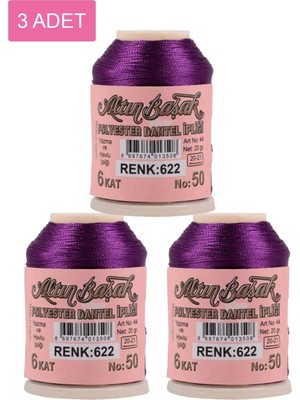 3 Adet Altınbaşak Oya ve Dantel Ipi 20 gr -  - No: 622
