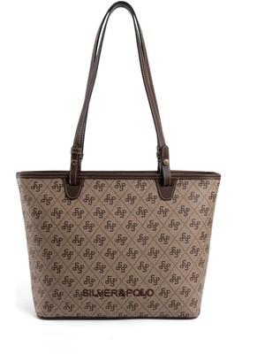 Silver & Polo Koyu Bej - Kahve SP1204 Kadın Omuz Çantası