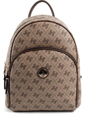 Silver & Polo Koyu Bej - Kahve SP1062 Kadın Sırt Çantası