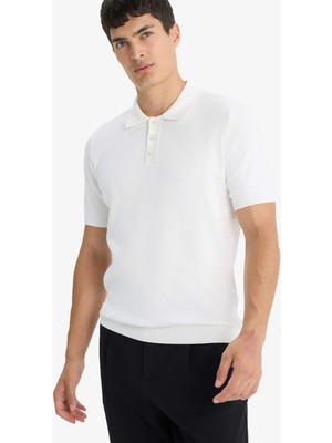 DeFacto Standart Fit Polo Yaka Triko Kısa Kollu Tişört F4947AX25AU