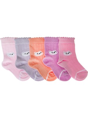 Hellobaby Kız Bebek 5'li Soket Çorap Renkli