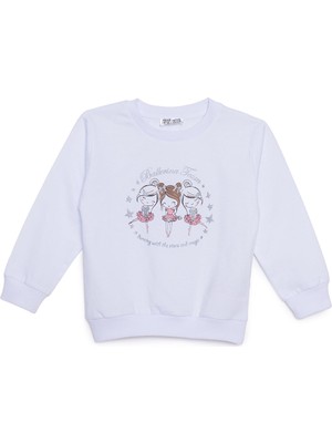 Hellobaby Kız Bebek Sweatshirt Bisiklet Yaka Uzun Kol