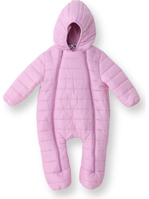 Hellobaby Kız Bebek Astronot Tulum Fermuarlı Bisiklet Yaka Uzun Kol Lastikli Paça