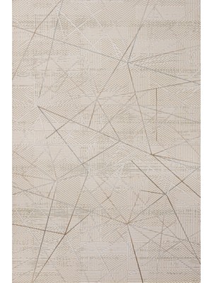 Bespoky 140x200 cm Bej Moda Modern Lüks Yıkanabilir Halı | Yatak Odası Çocuk Odası Halısı | Hav Vermez Leke Tutmaz Kaymaz | LXS_MODA-1080B