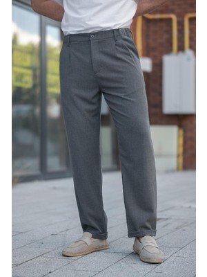 Antrasit Rahat Kesim Erkek Kumaş Pantolon E6577