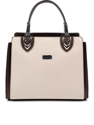 Silver & Polo Bej - Kahve SP1133 Kadın El Çantası