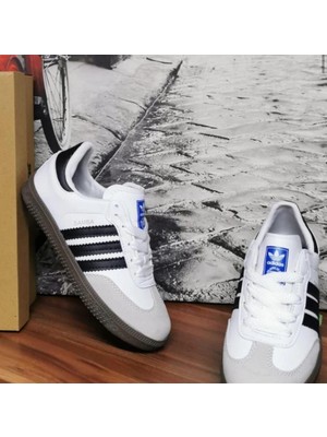 Cg Kids Samba Şeritli Bağcıklı Model Içi Yumuşak Taban Şeritli Ayakkabı Süper Kalite Erkek - Kız Çocuk Ayakkabı