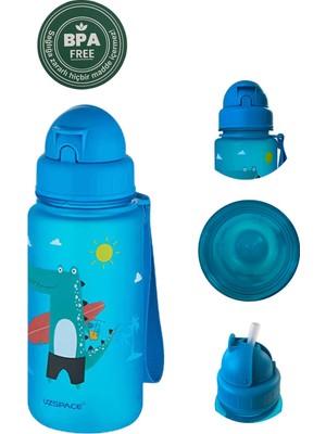 Cute Bear Baskılı Korsan Temalı 400 ml Suluk / Matara