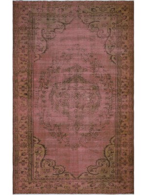 Bespoky 173x276 cm Bej Gül kurusu Geleneksel Vintage Bitkisel Halı | Salon Yatak Odası Halısı | UNİQUE-27602