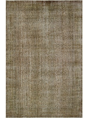 Bespoky 196x306 cm Sarı Klasik Yün Halı | Salon Yatak Odası Halısı | %100 Doğal Yün El Yapımı El Dokuma | UNİQUE-34550