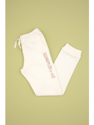U.S. Polo Assn. Kız Çocuk Krem Payet İşlemeli Jogger Eşofman Altı 50314471-VR256