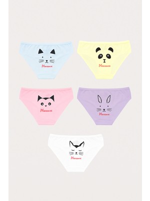 Katia & Bony Kız Çocuk Hayvan Baskılı 5'li Slip Külot