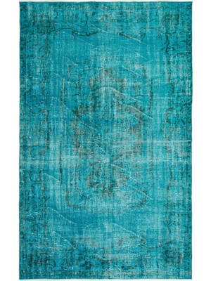 Atina Kırmızı Eskitme Yün Modern Desenli Yün Hav Toz Vermez Leke Tutmayan Salon Yolluk Mutfak El Dokuma Halı