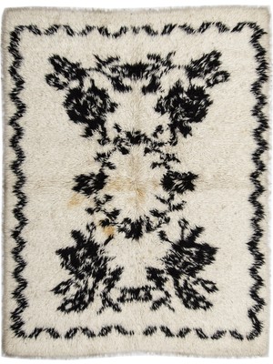 Bespoky 156x210 cm Çok Renkli Krem Soyut Bohem Halı | Salon Yatak Odası Halısı | UNİQUE-701