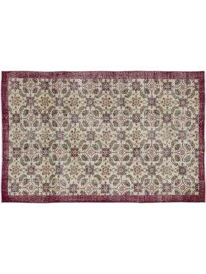 Kırmızı Çiçekli Yün Modern Desenli Yün Hav Toz Vermez Leke Tutmayan Salon Yolluk Mutfak El Dokuma Halı