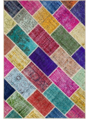 Atina Kahverengi Eskitme Yün Modern Desenli Yün Hav Toz Vermez Leke Tutmayan Salon Yolluk Mutfak El Dokuma Halı