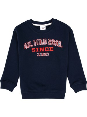 U.S. Polo Assn. Erkek Çocuk Açık Lacivert Bisiklet Yaka Sweatshirt 50313843-VR059