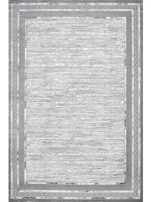 Bespoky 80x150 cm Gri Akik Modern Yıkanabilir Halı | Mutfak Balkon Yatak Odası Halısı | Leke Tutmayan Kaymaz | CREA_AKİK-4204GR