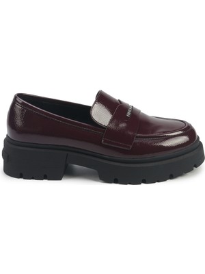 Kadınlar İçin Nine West Fernando 5pr Bordo Loafer Düz Tabanlı Rahat Ayakkabı