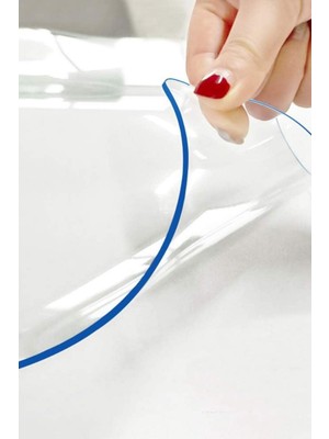 Decorekor 1.4 mm Net Kalınlık Şeffaf Kalın Pvc Masa Koruyucu Mika Masa Örtüsü